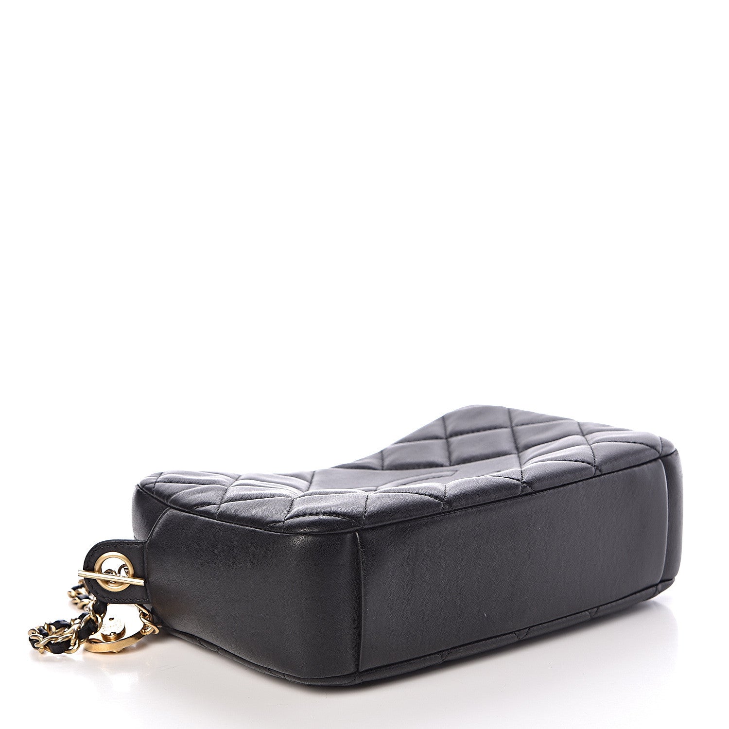 Chanel Lambskin Quilted Small Diamond CC Camera Case Black 4 of 11