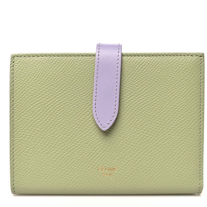 Celine Grained Calfskin Medium Multifunction Strap Wallet Sage Lilas 1 of 8