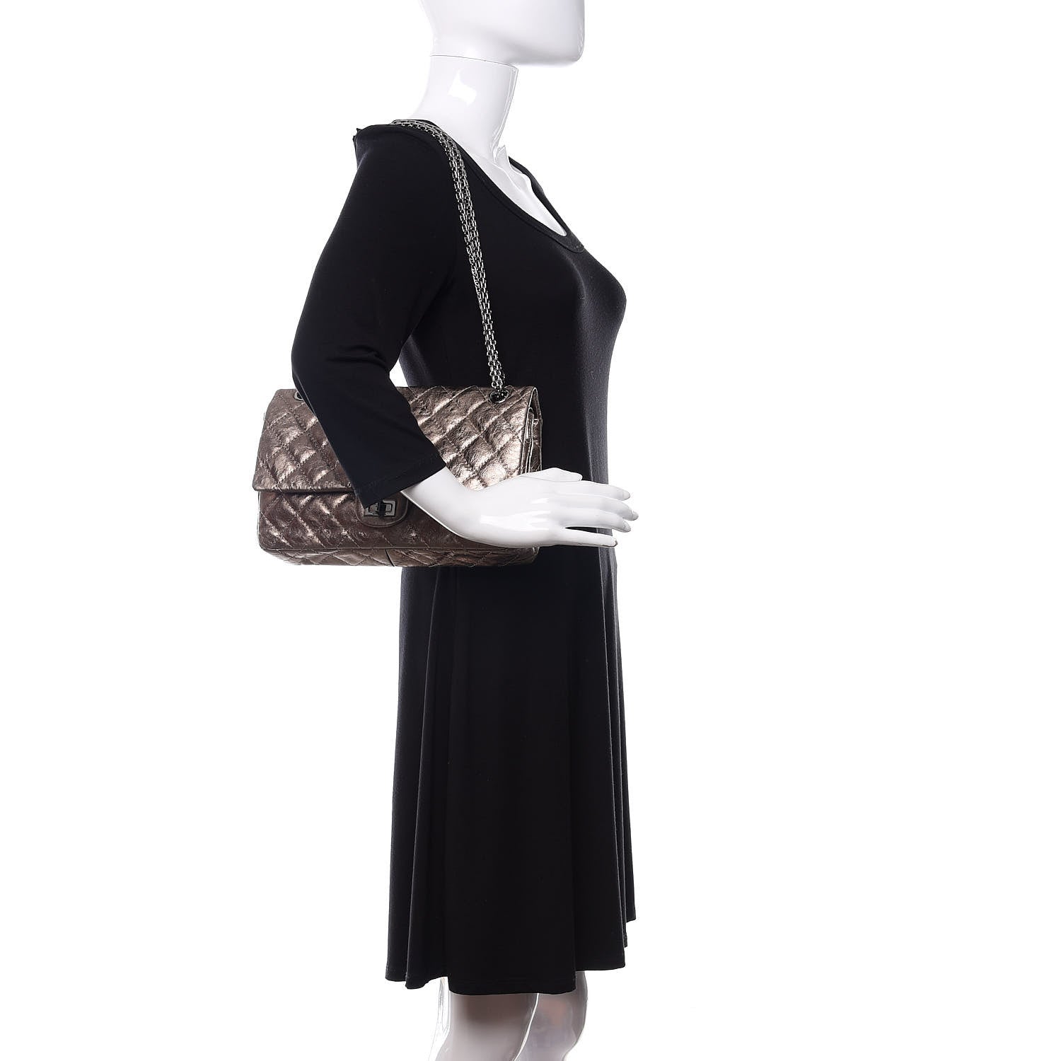 Chanel Metallic Aged Calfskin Quilted 2.55 Reissue 227 Flap Bronze 2 of 17
