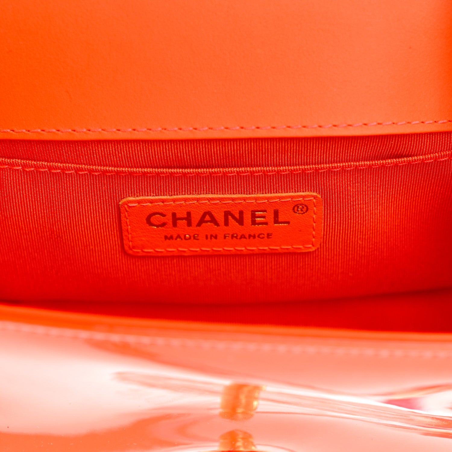 Chanel Patent Calfskin Quilted Small Boy Flap Orange 6 of 11