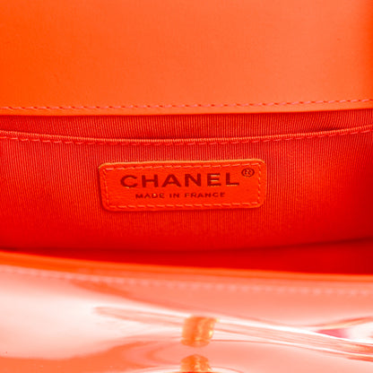 Chanel Patent Calfskin Quilted Small Boy Flap Orange 6 of 11