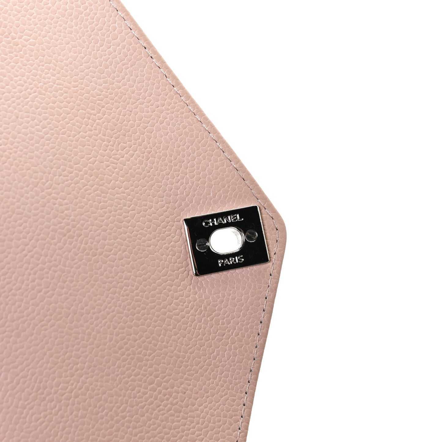 Caviar Chevron Quilted Single Flap Light Pink