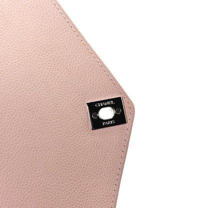 Chanel Caviar Chevron Quilted Single Flap Light Pink 11 of 14