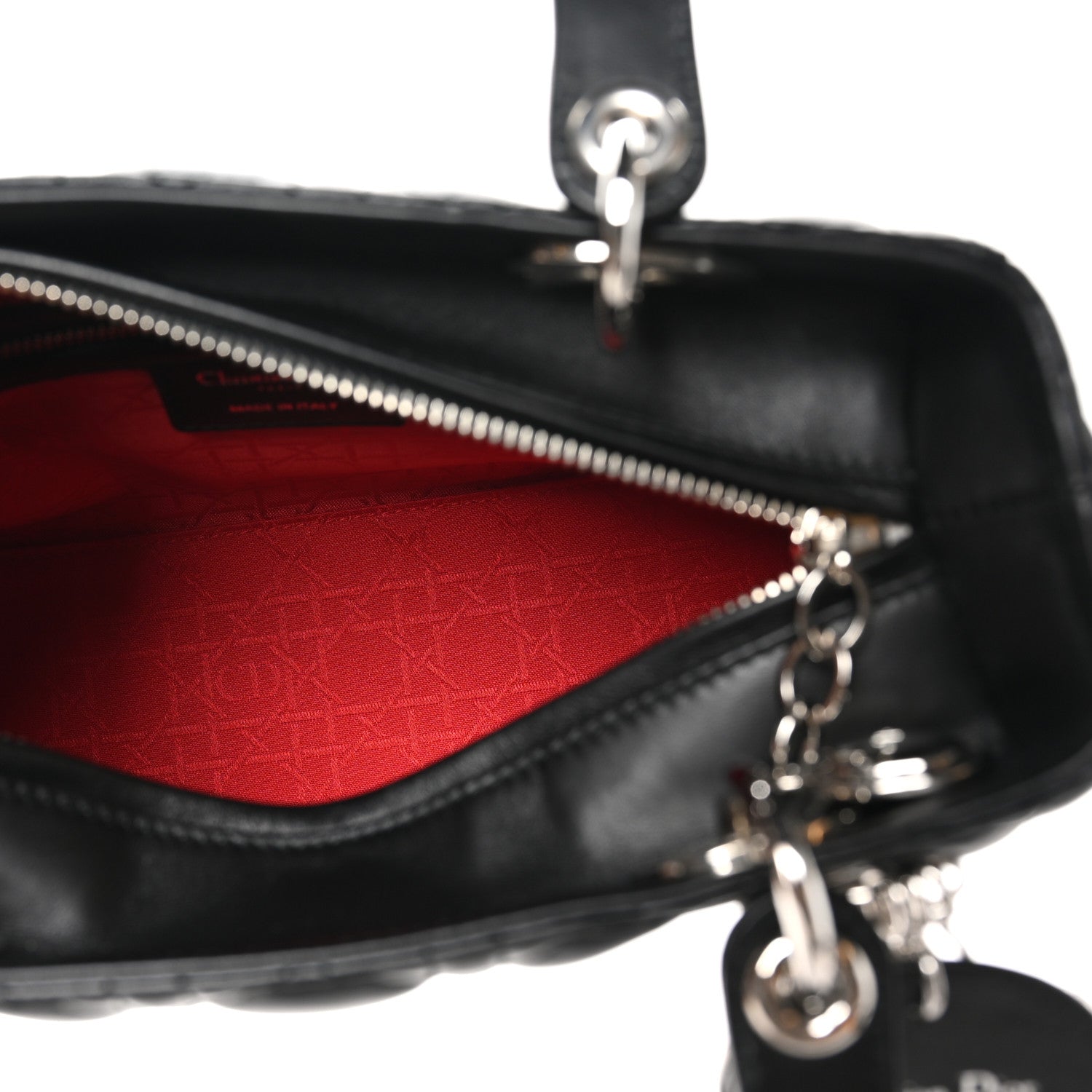 Christian Dior Lambskin Cannage Medium Lady Dior Black 5 of 10