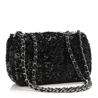 Chanel Sequin Medium Single Flap Multicolor Black 3 of 10