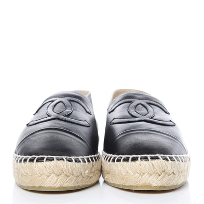 Chanel Lambskin CC Espadrilles 39 Black 2 of 10