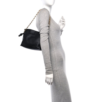Loewe Mellow Nappa Donut Chain Flamenco Knot Clutch Black 2 of 10