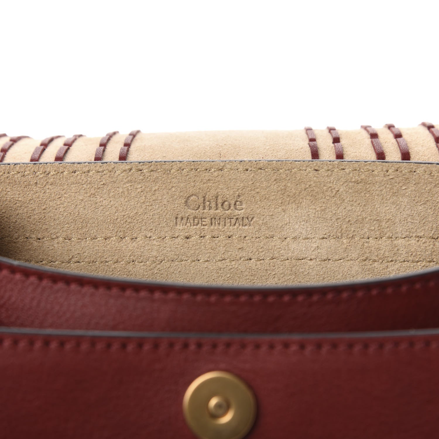 Chloe Calfskin Braided Mini Hudson Shoulder Bag Sienna Red 6 of 9