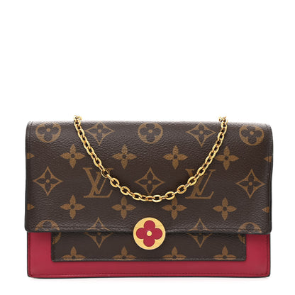 Louis Vuitton Monogram Flore Chain Wallet Fuchsia 1 of 9
