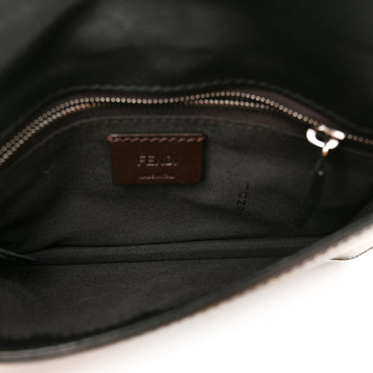 Fendi Glazed Fabric Cotton Vitello King Aura FF 1974 Baguette Belt Pouch Tobacco Moro Grezzo Cuoio 5 of 10