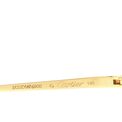 Cartier Panthere De Cartier Cat Eye Sunglasses CT0399S Gold Black 5 of 6