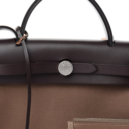 Hermes Vache Hunter Toile Herbag Zip 31 PM Etoupe Ebene 10 of 11