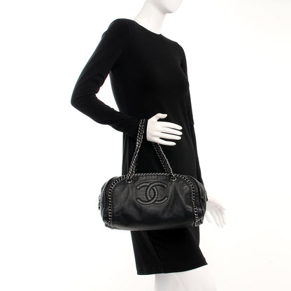 Chanel Smooth Calfskin Medium Luxe Ligne Bowler Black 2 of 13