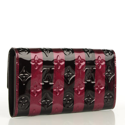 Louis Vuitton Vernis Rayures Sarah Wallet Amarante 3 of 7