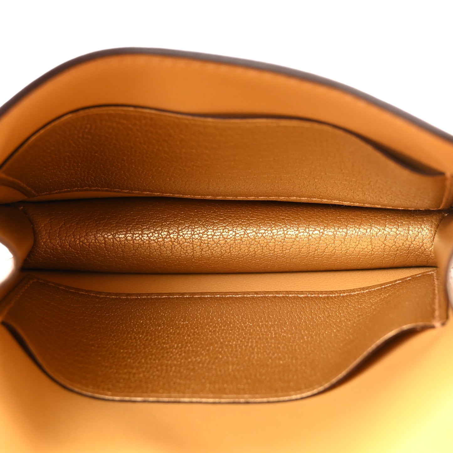 Metallic Chevre Chamkilight Constance Slim Wallet Dore