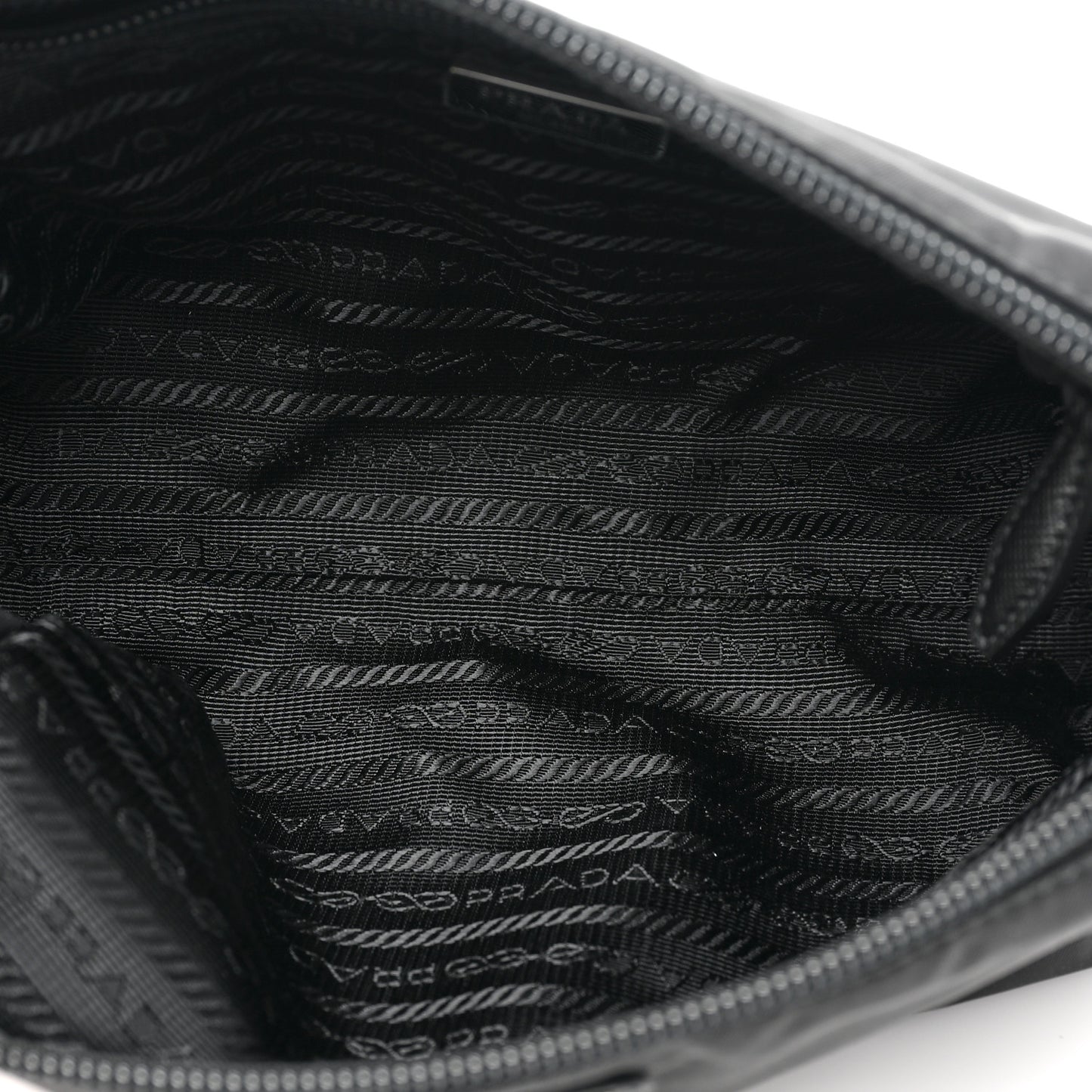 Tessuto Nylon Saffiano Wristlet Black