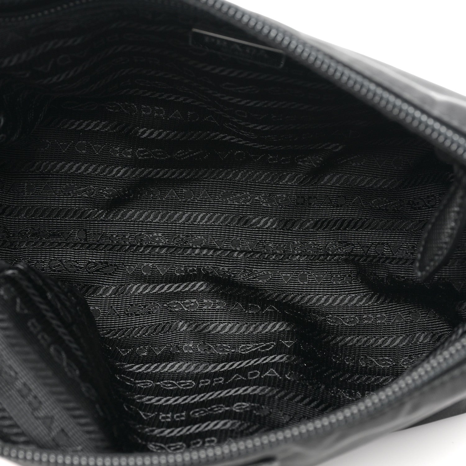 Prada Tessuto Nylon Saffiano Wristlet Black 5 of 8