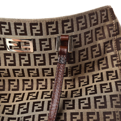 Fendi Zucchino Vitello Tote Mogano Panna Bruciato 11 of 14