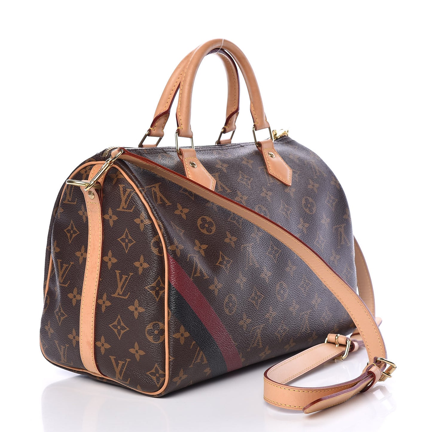 Monogram My LV Heritage Speedy Bandouliere 30 Bordeaux Black