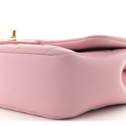 Chanel Lambskin Quilted Resin Bi-Color Chain Flap Bag Pink 10 of 11
