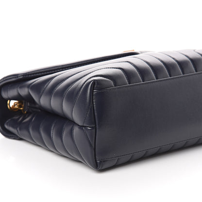 Saint Laurent Calfskin Y Quilted Monogram Medium Loulou Chain Satchel Medium Blue 7 of 8