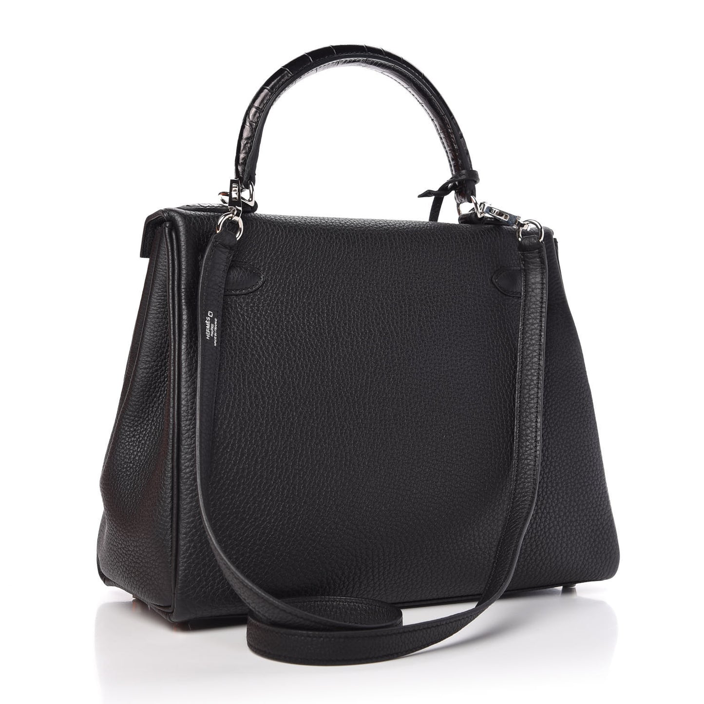 Togo Matte Alligator Kelly Retourne Touch 28 Black