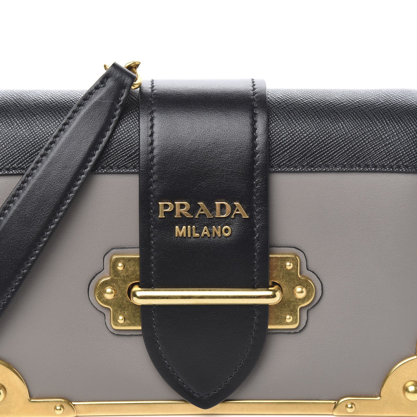 City Calfskin Saffiano Cahier Bag Argilla Black