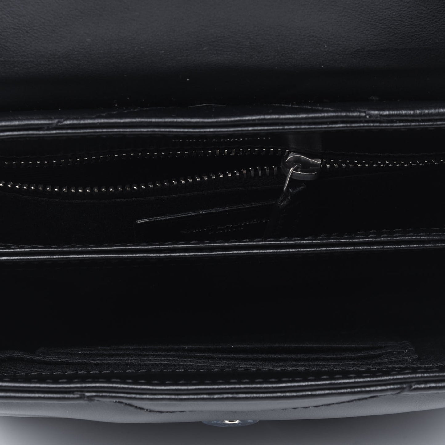 Calfskin Y Quilted Monogram Toy Loulou Crossbody Bag Black
