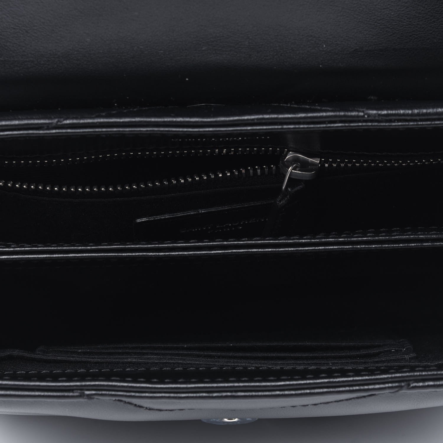 Saint Laurent Calfskin Y Quilted Monogram Toy Loulou Crossbody Bag Black 5 of 13