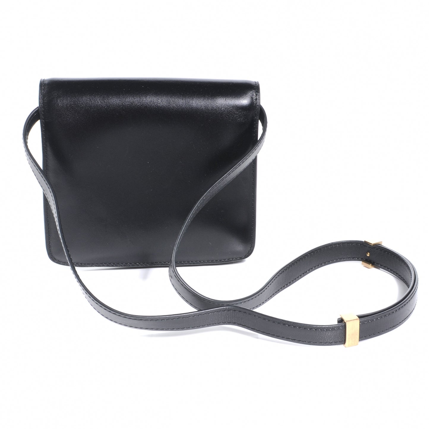 Leather Small Classic Box Flap Bag Black