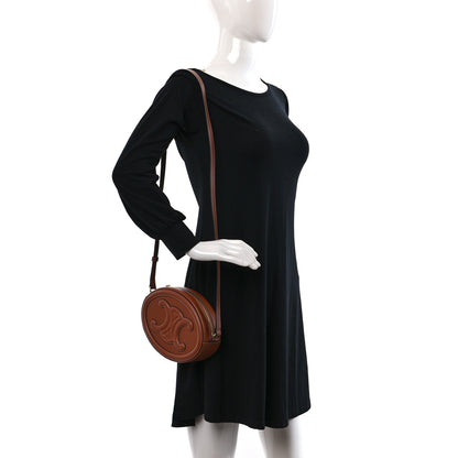 Celine Smooth Calfskin Cuir Triomphe Oval Bag Tan 2 of 9