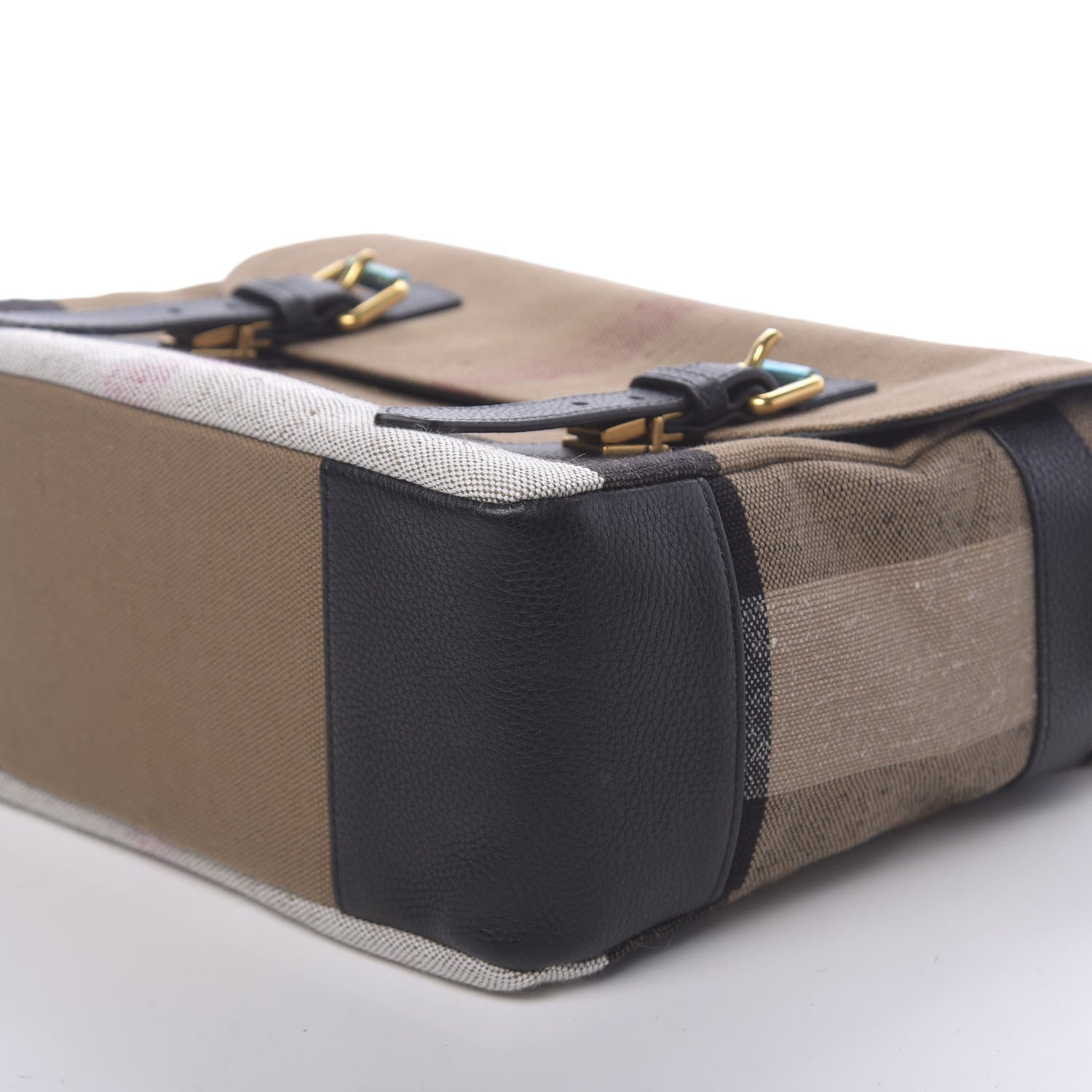 Burberry Canvas Mega Check Small Baildon Messenger Bag Black 10 of 11