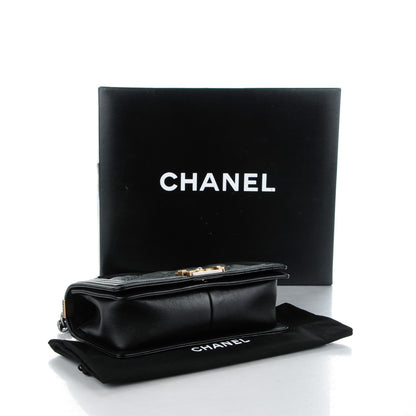 Chanel Calfskin Double Stitch Medium Boy Flap Black 4 of 8