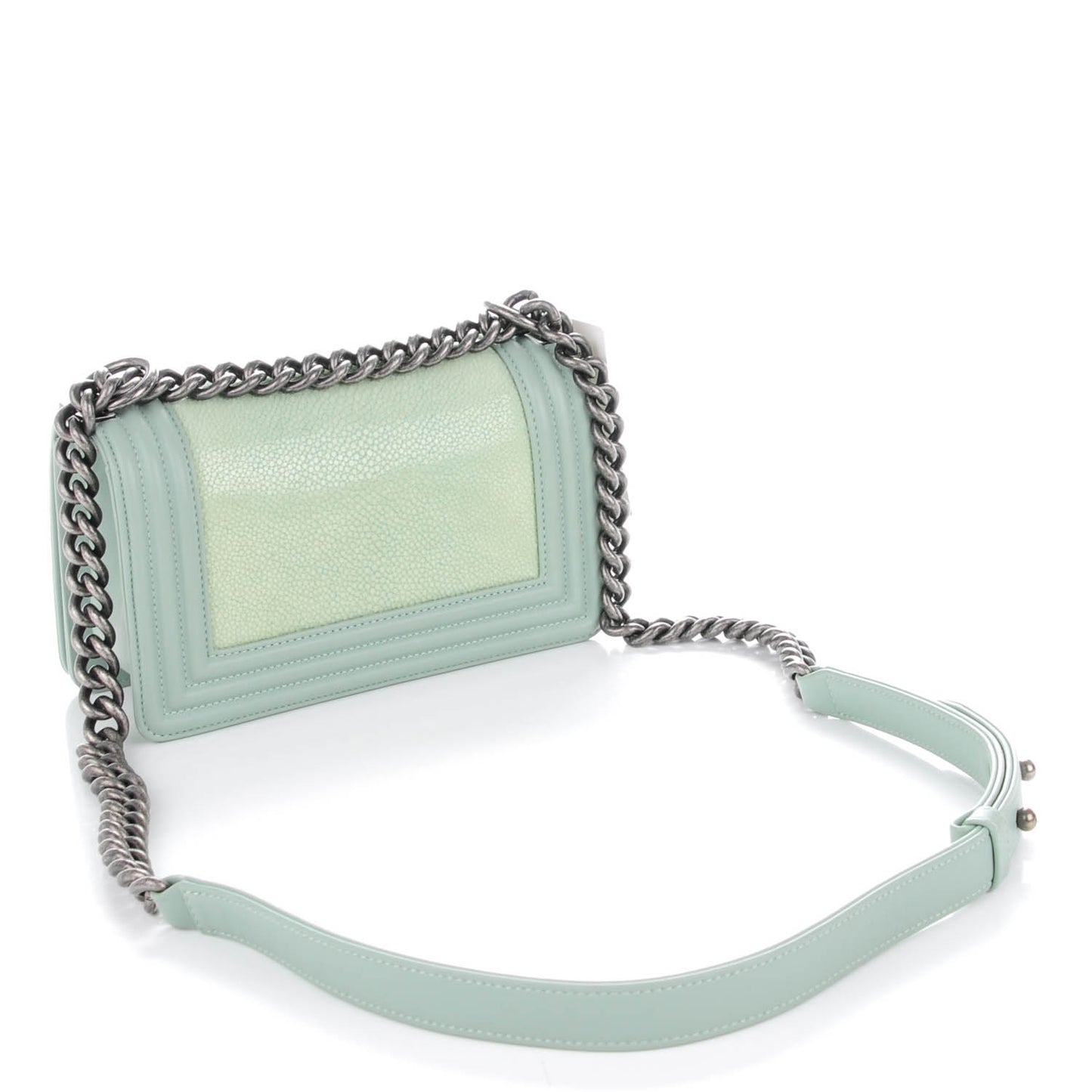 Galuchat Stingray Small Boy Flap Light Blue