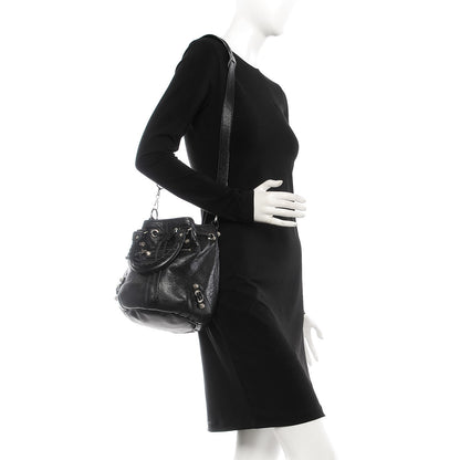 Balenciaga Agneau Giant 12 Silver Hardware Mini Pompon Black 2 of 8