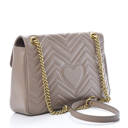 Gucci Calfskin Matelasse Medium GG Marmont Shoulder Bag Porcelain Rose 3 of 12