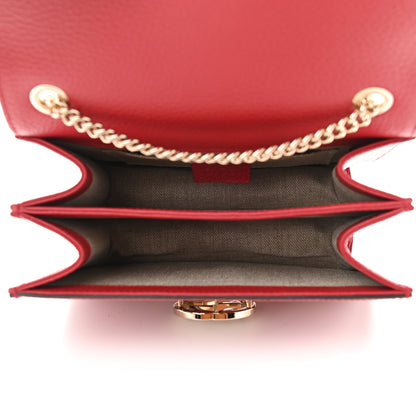 Gucci Dollar Calfskin Small Interlocking G Shoulder Bag Red 5 of 9