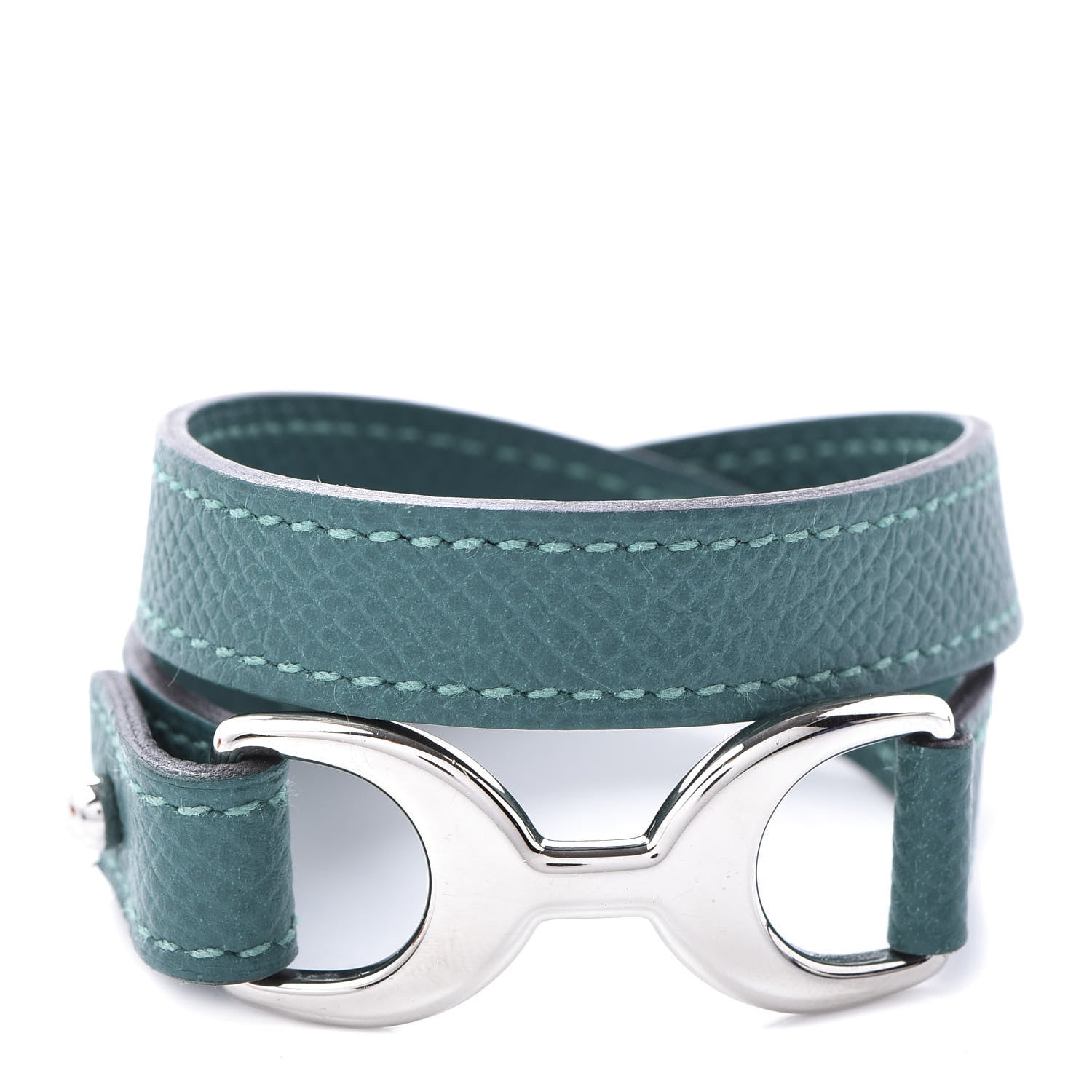 Hermes Epsom Pavane Double Tour XS Malachite 8 of 9