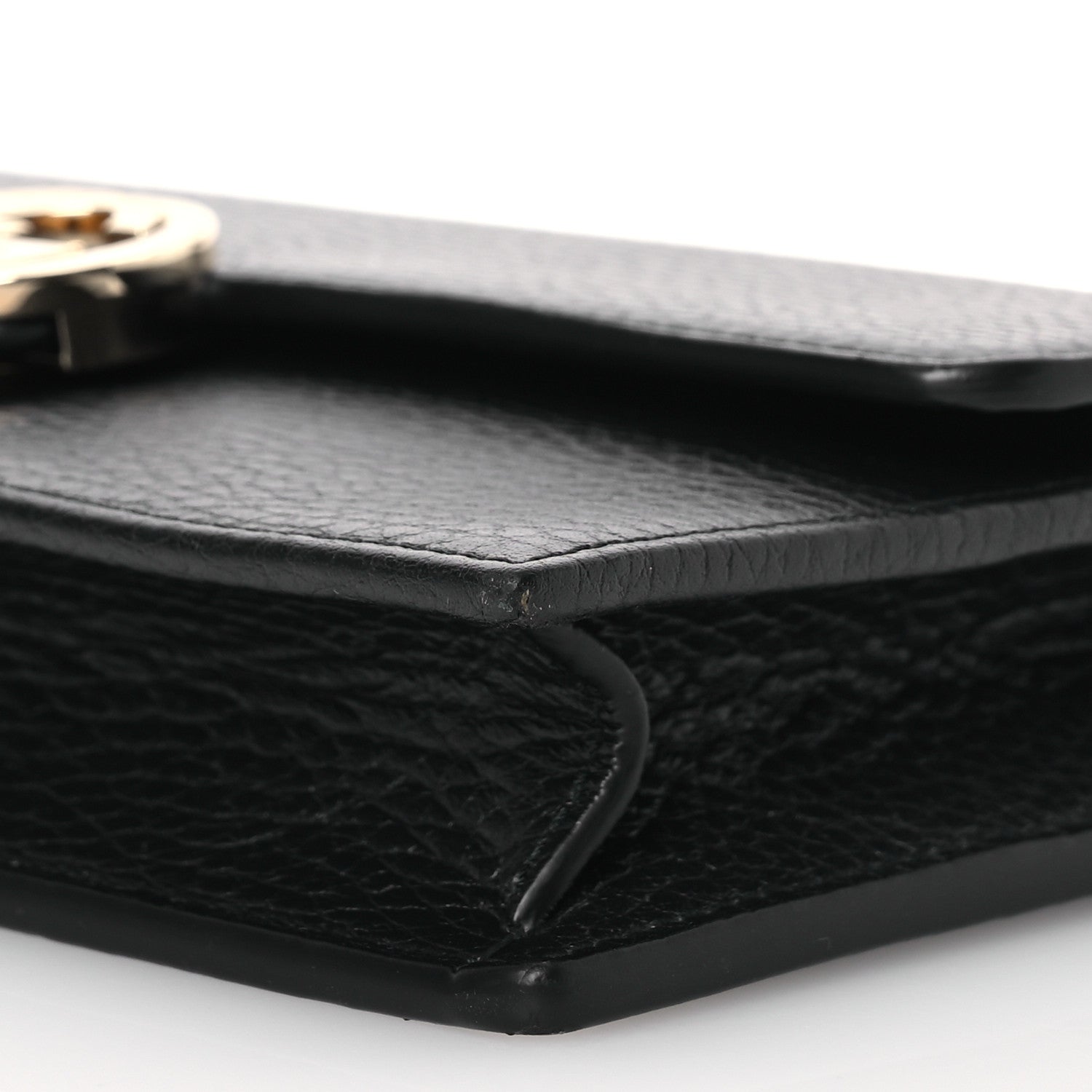Gucci Dollar Calfskin Interlocking G Chain Wallet Black 11 of 13