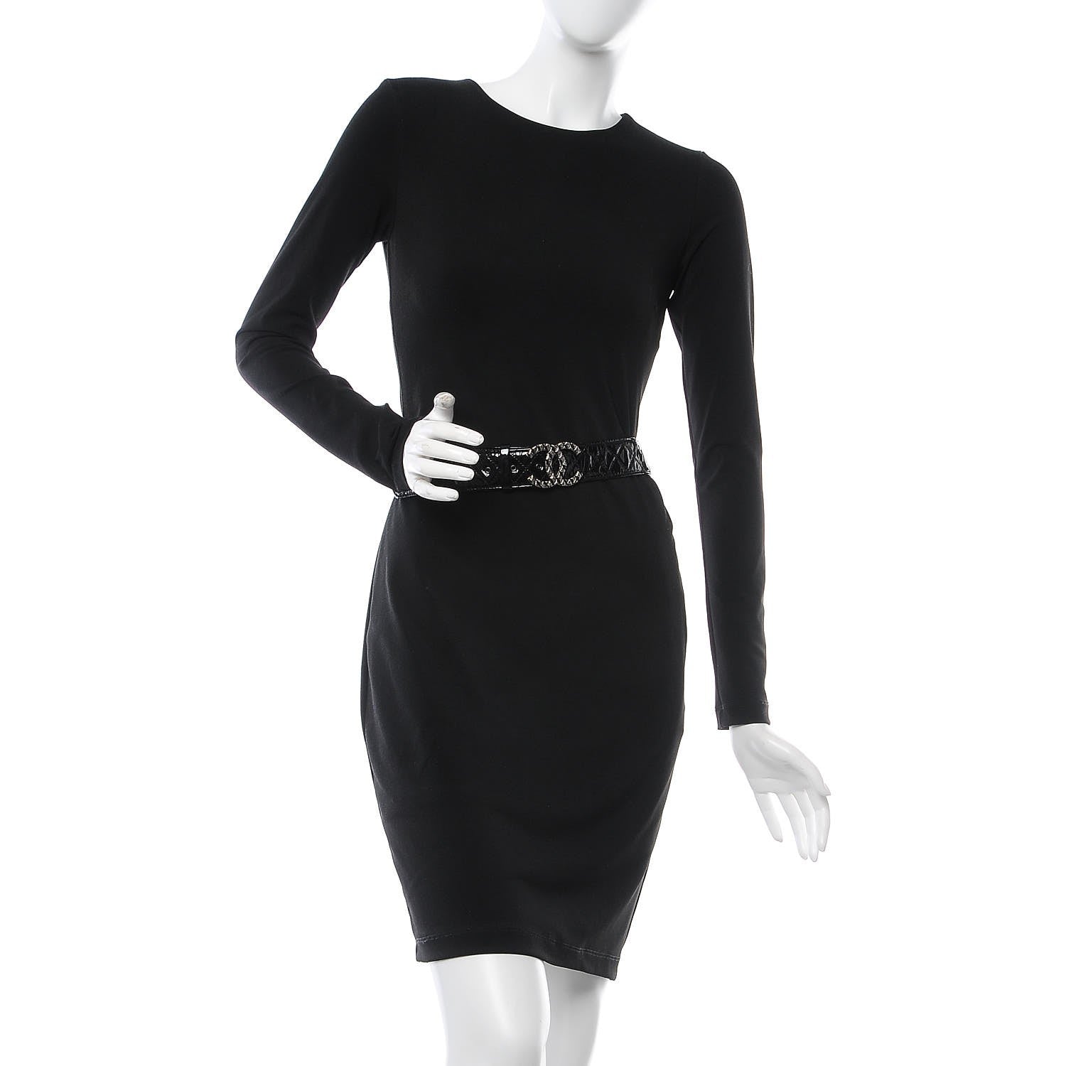 Chanel Patent Quilted CC Logo Wide Belt 85 34 Black 2 of 8