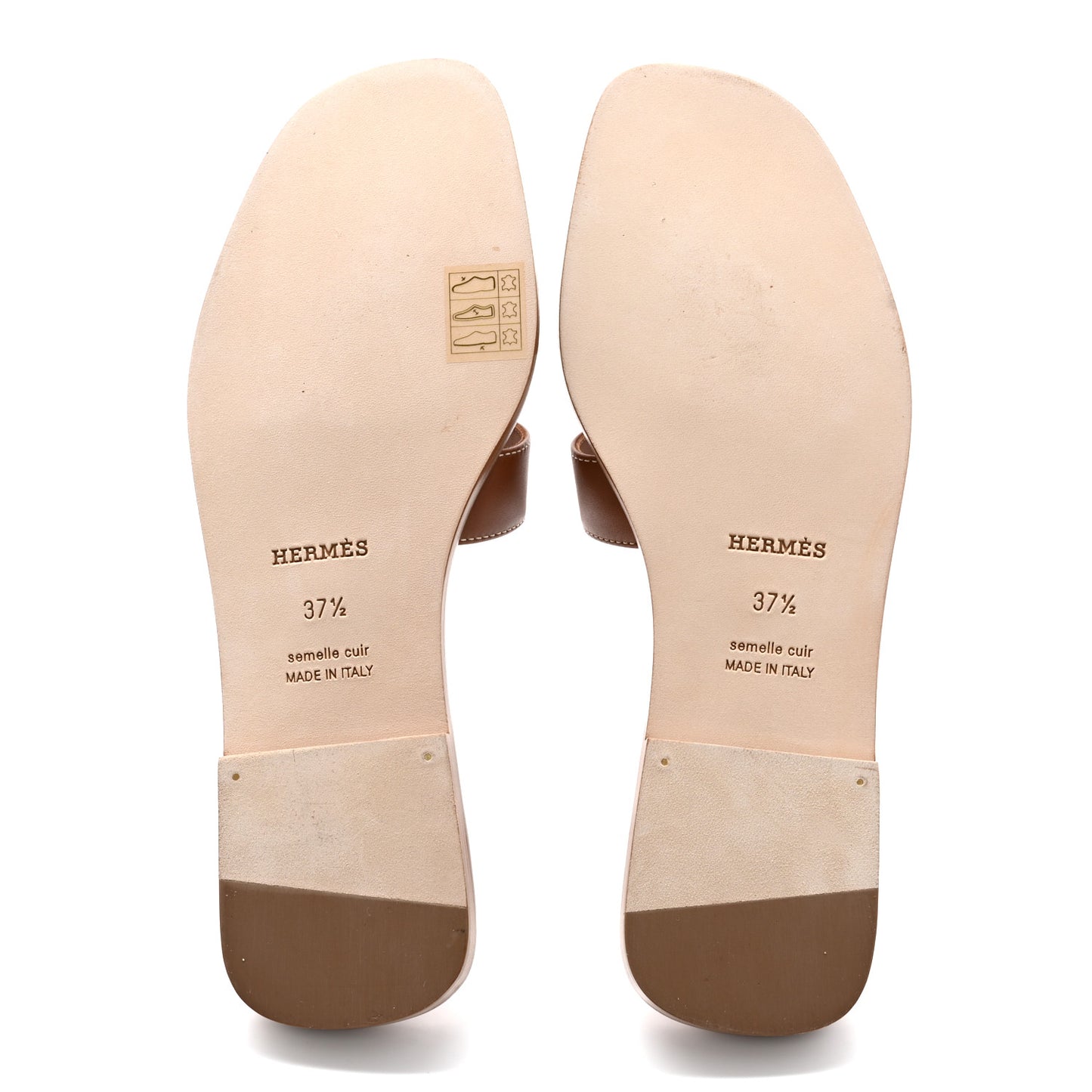 Box Calfskin Oran Sandals 37.5 Gold