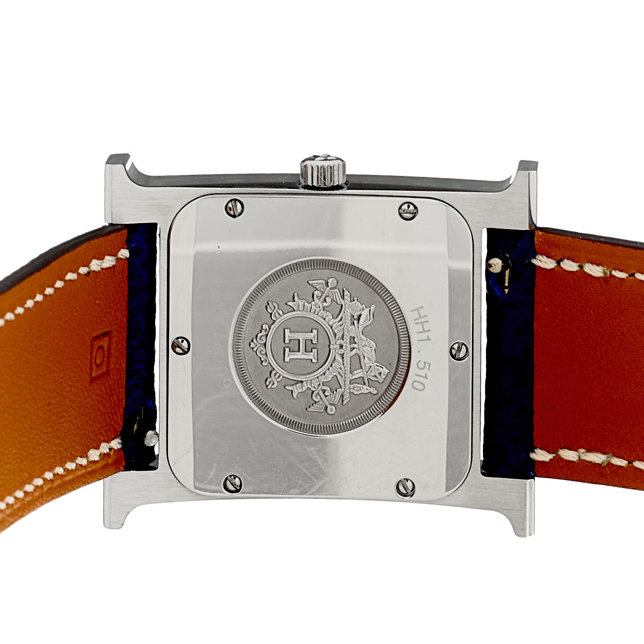 Hermes Stainless Steel Epsom 26mm Heure H Hour Quartz Watch Bleu Electrique 4 of 4
