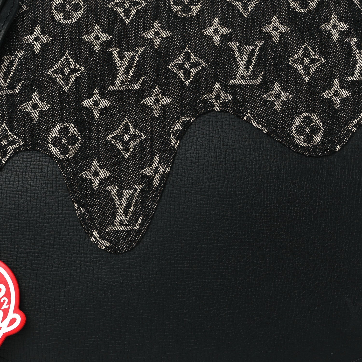 Louis Vuitton X NIGO Taurillon Monogram Denim Drip Besace Tokyo Black 6 of 9