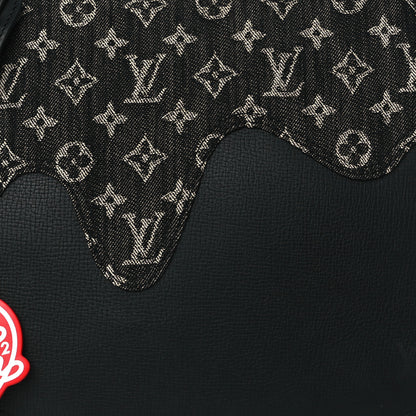 Louis Vuitton X NIGO Taurillon Monogram Denim Drip Besace Tokyo Black 6 of 9