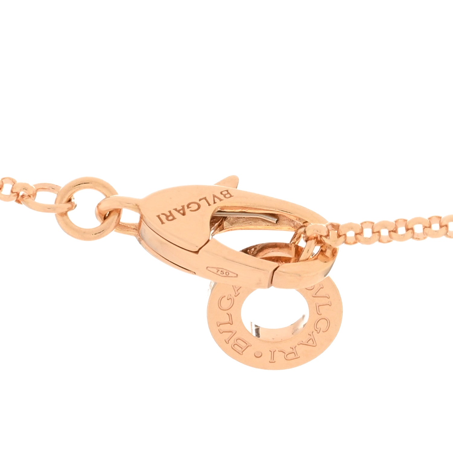 Bulgari 18K Rose Gold Mini B.Zero1 Pendant Necklace 3 of 4