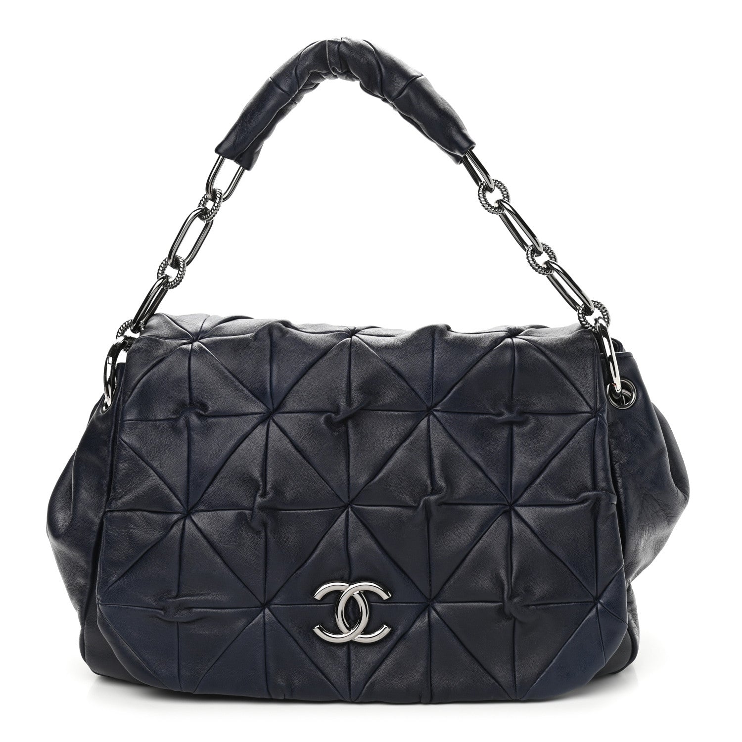 Chanel Lambskin Origami Soft Squares Accordion Flap Navy 1 of 8