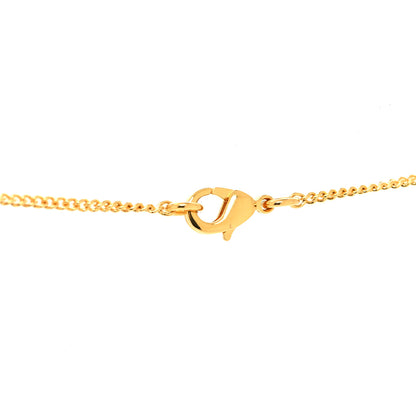 Chanel Metal CC Paris Button Necklace Gold 4 of 5