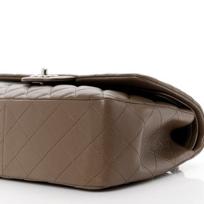 Chanel Caviar Quilted Jumbo Double Flap Dark Grey 11 of 11