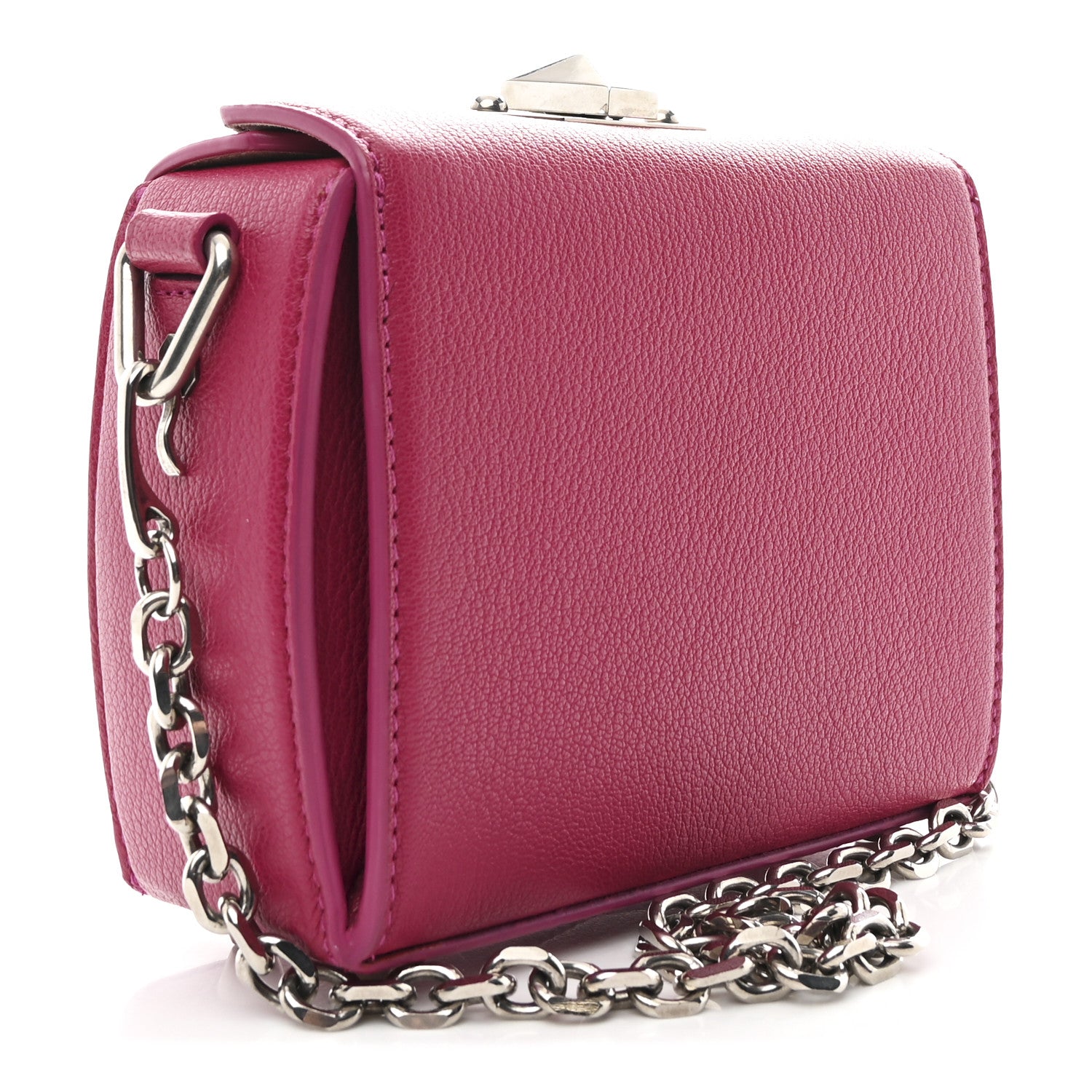 Alexander McQueen Silky Amish Grain Calfskin Box Shoulder Bag 19 Pink 3 of 11