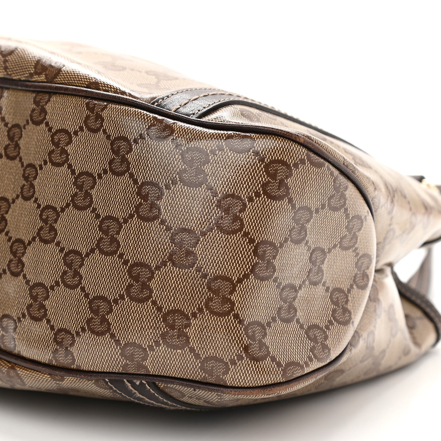 Crystal Monogram Duchessa Flap Shoulder Bag Dark Brown